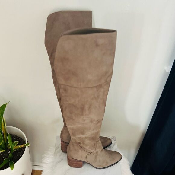 BP Luke Over The Knee Suede Boot, Olive Green, Zip Close, Size‎ 9.5, NWOT - Picture 1 of 11